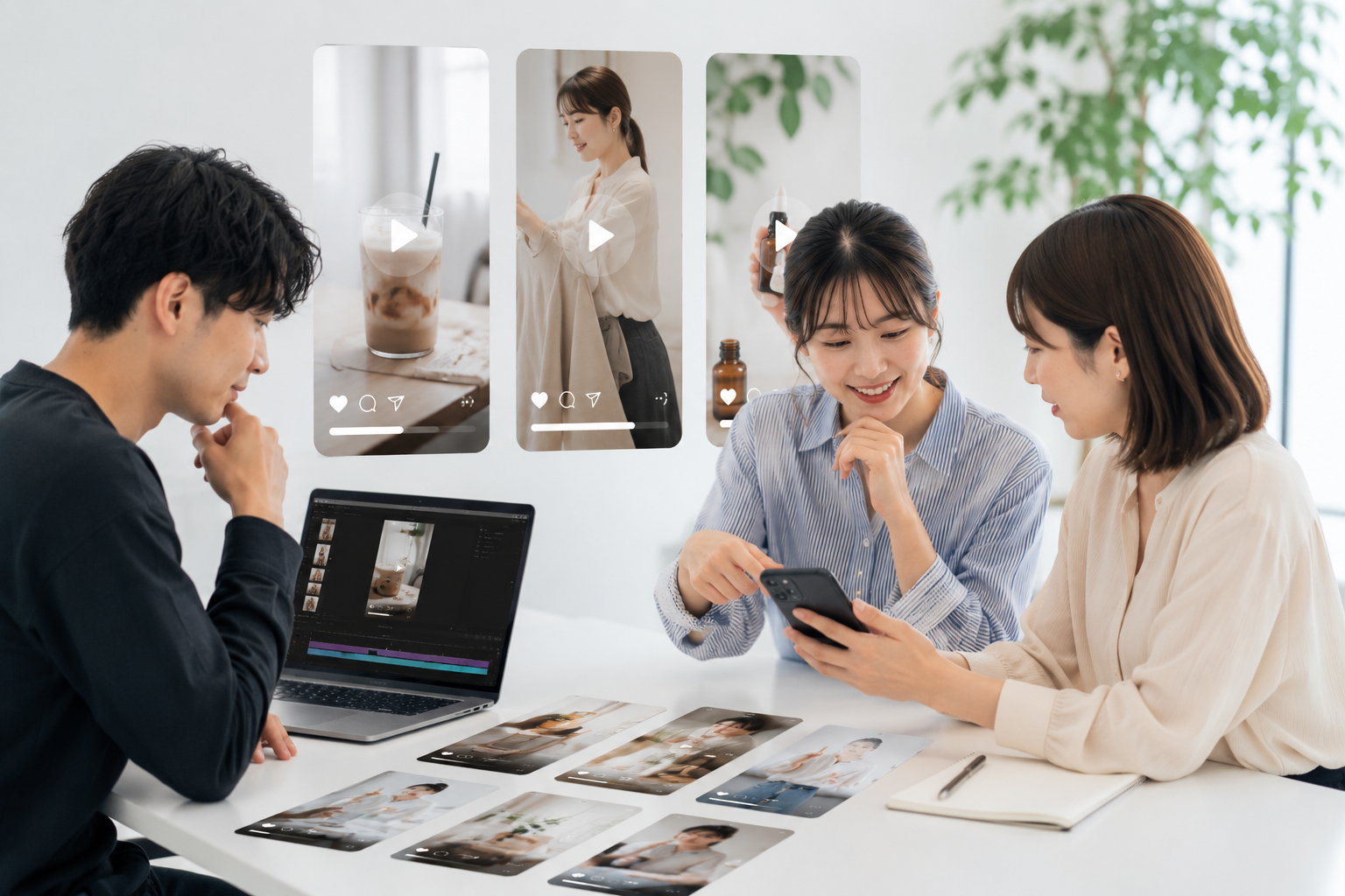 縦型動画に特化した制作体制